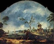 Francesco Guardi Fantastic Landscape oil painting artist